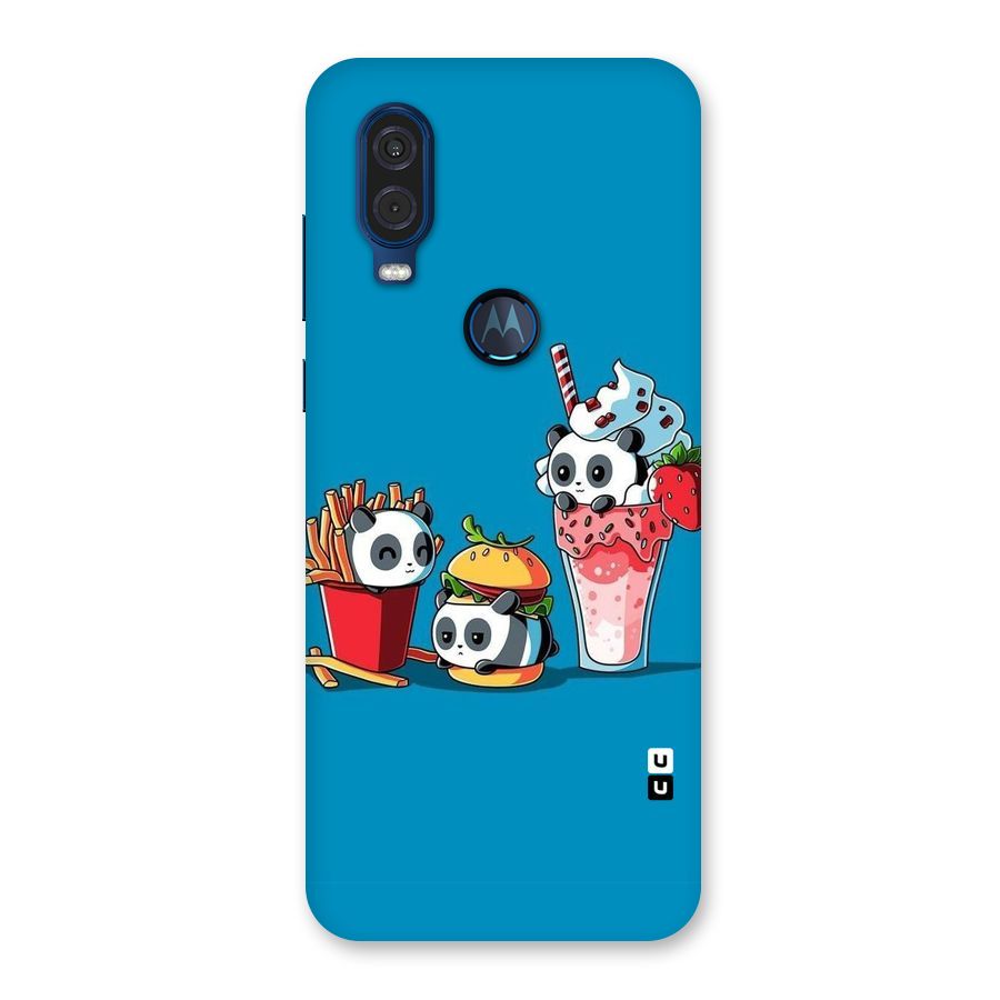 Panda Lazy Back Case for Motorola One Vision
