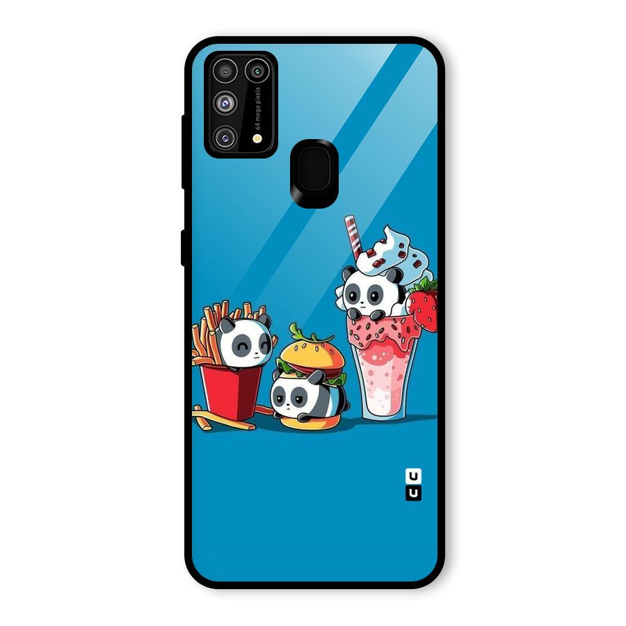 Panda Lazy Glass Back Case for Galaxy F41