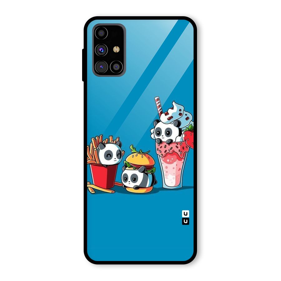 Panda Lazy Glass Back Case for Galaxy M31s
