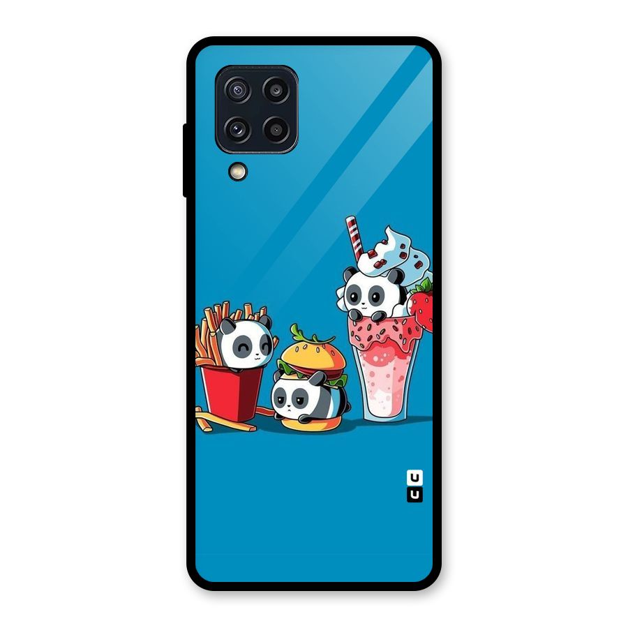 Panda Lazy Glass Back Case for Galaxy M32