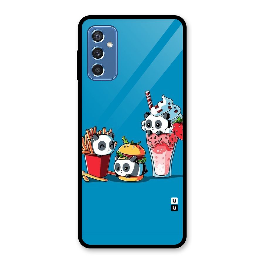 Panda Lazy Glass Back Case for Galaxy M52 5G