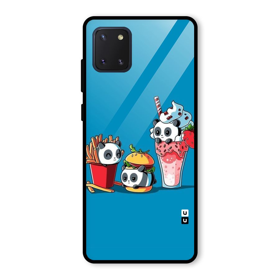 Panda Lazy Glass Back Case for Galaxy Note 10 Lite