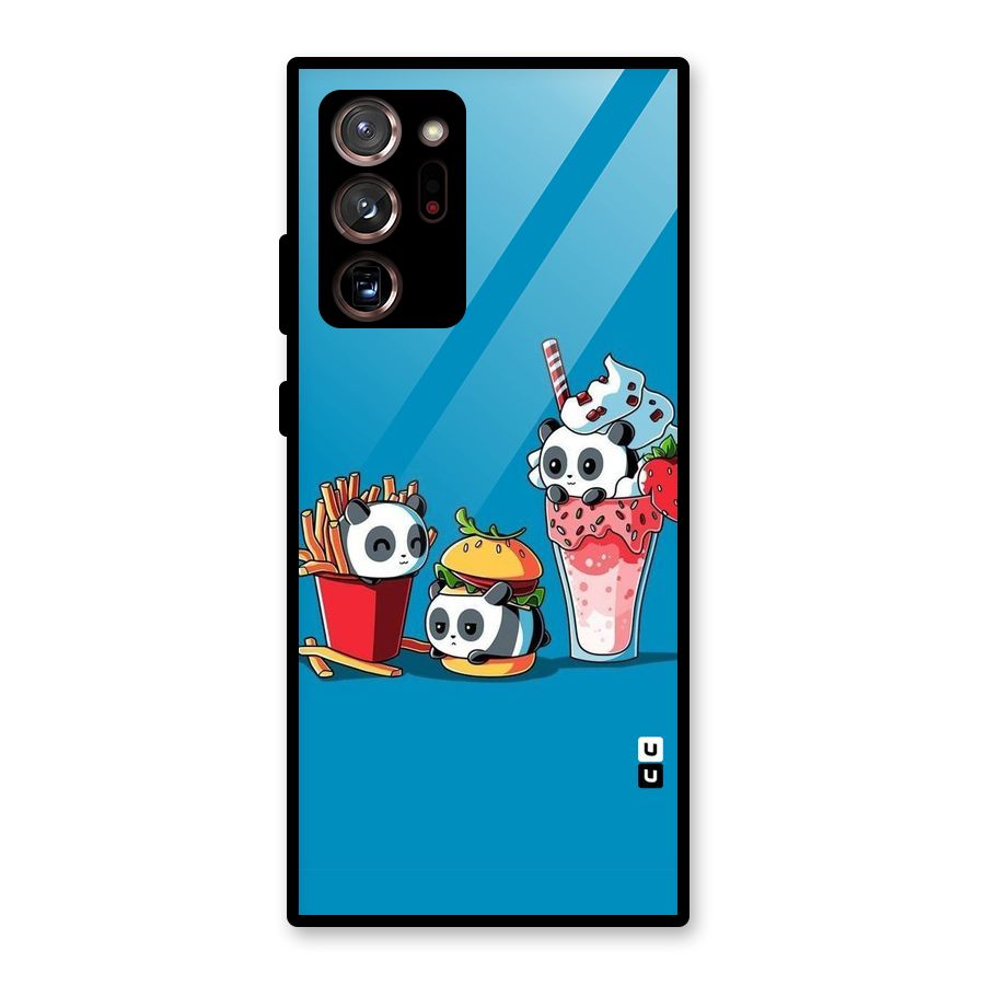 Panda Lazy Glass Back Case for Galaxy Note 20 Ultra