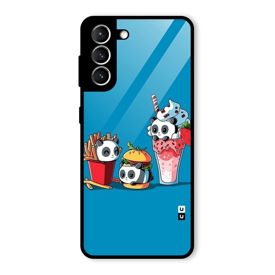 Panda Lazy Glass Back Case for Galaxy S21 5G