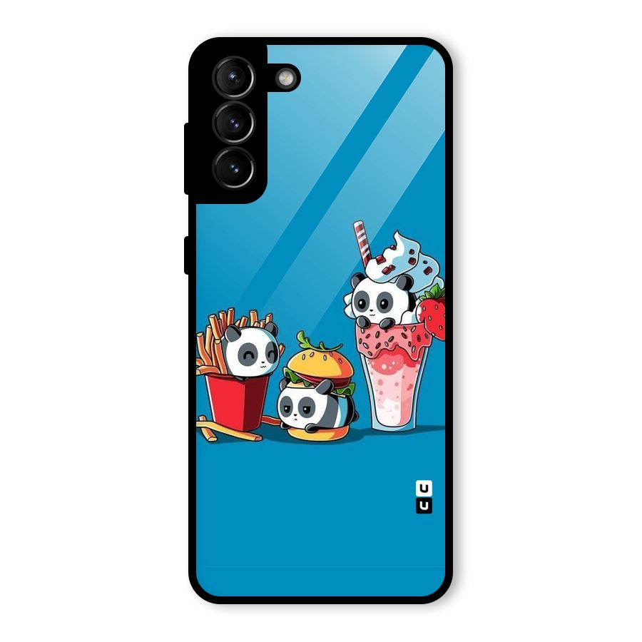 Panda Lazy Glass Back Case for Galaxy S21 Plus