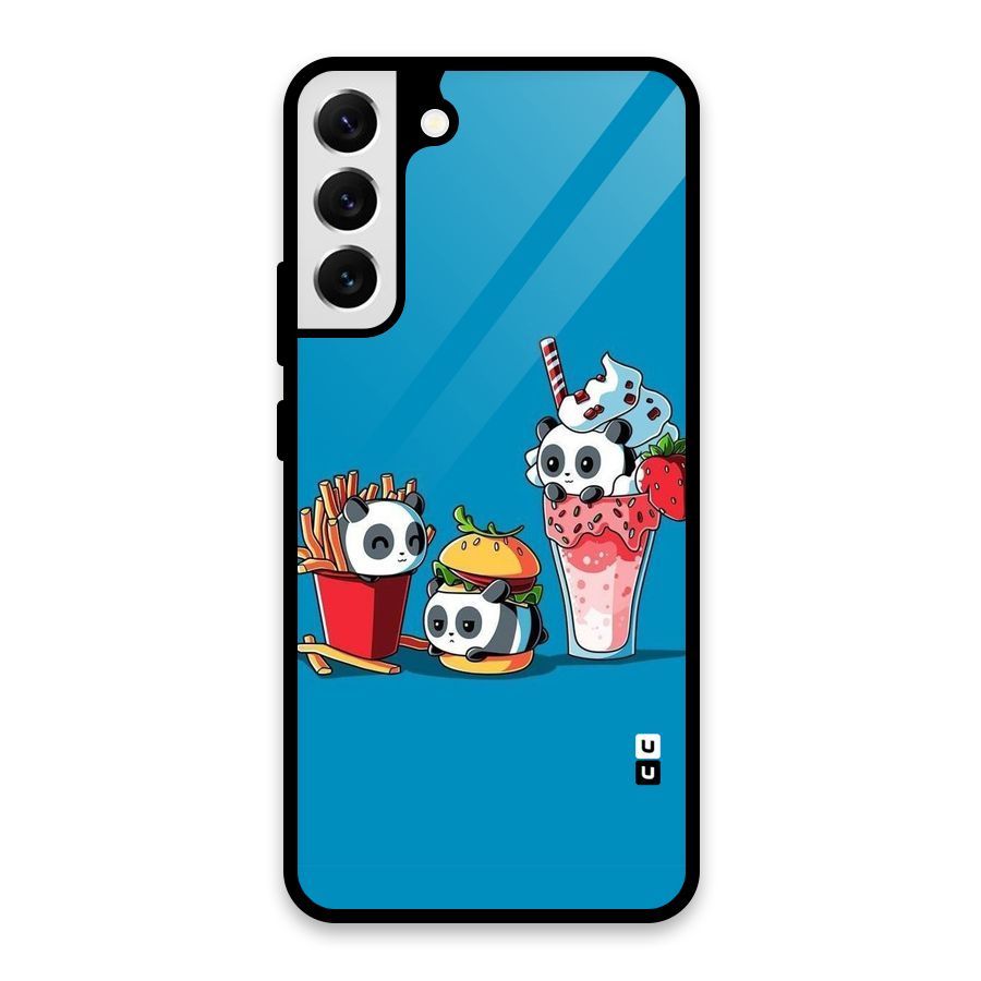 Panda Lazy Glass Back Case for Galaxy S22 Plus 5G