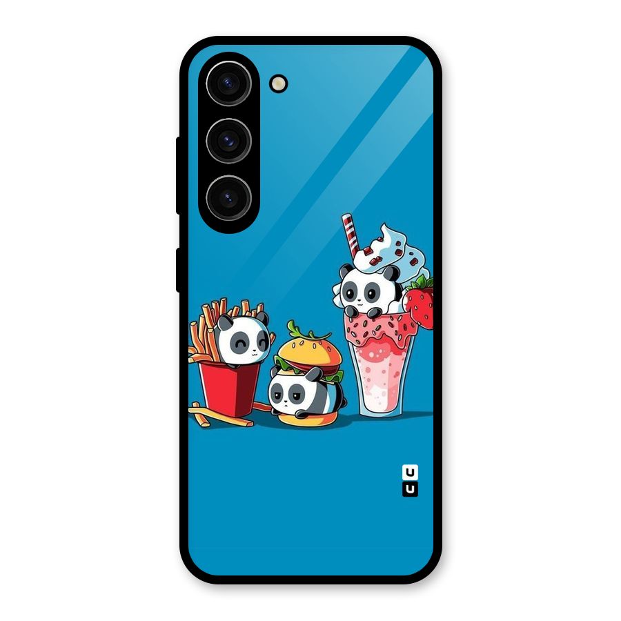 Panda Lazy Glass Back Case for Galaxy S23