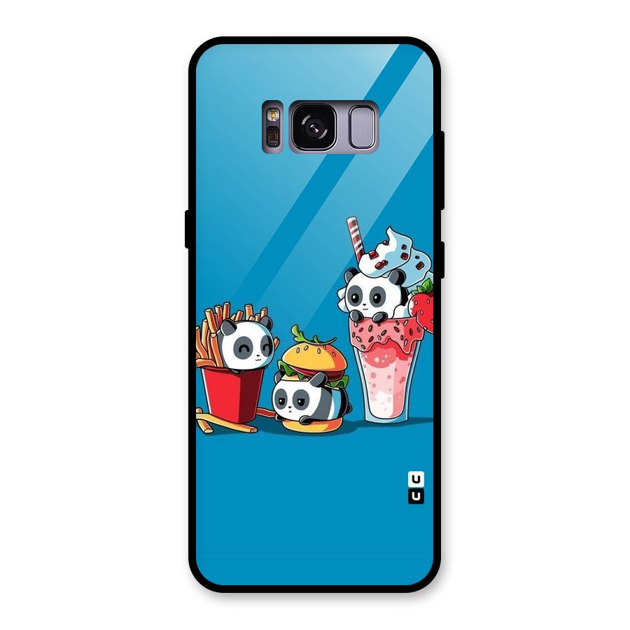 Panda Lazy Glass Back Case for Galaxy S8