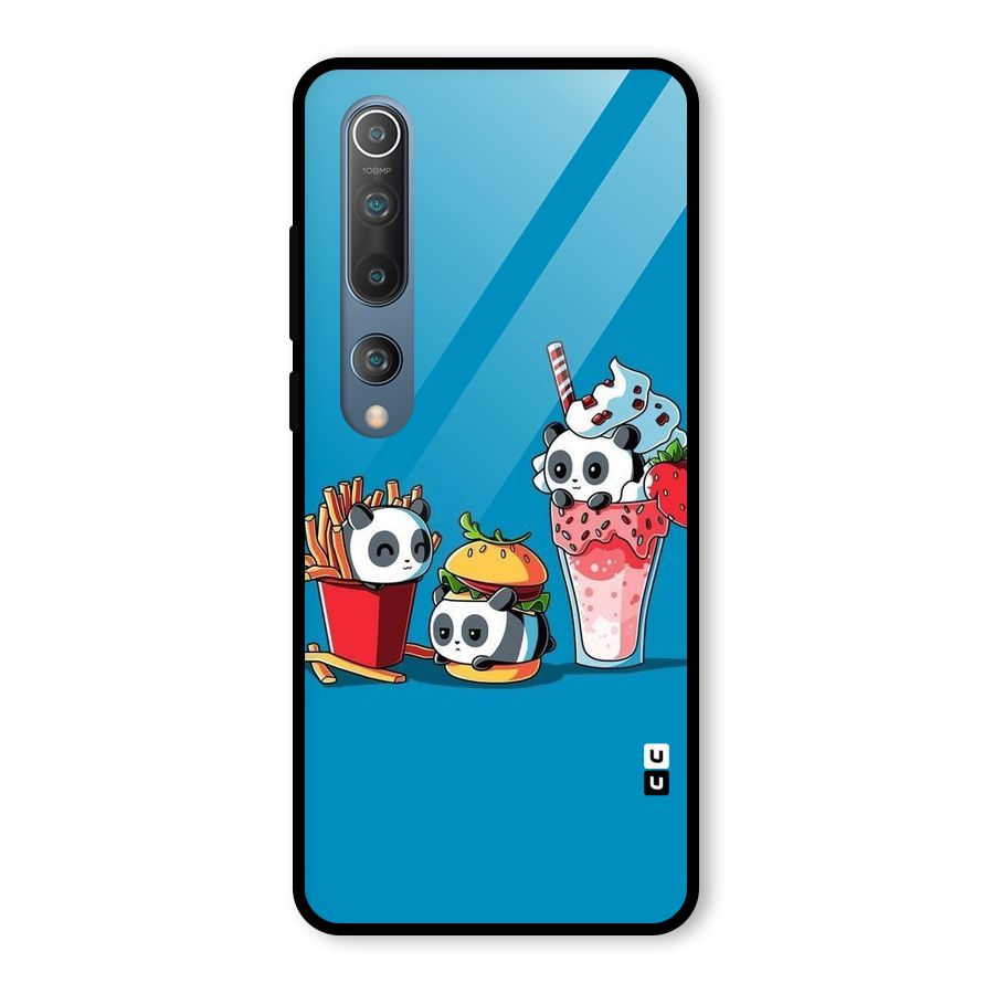 Panda Lazy Glass Back Case for Mi 10