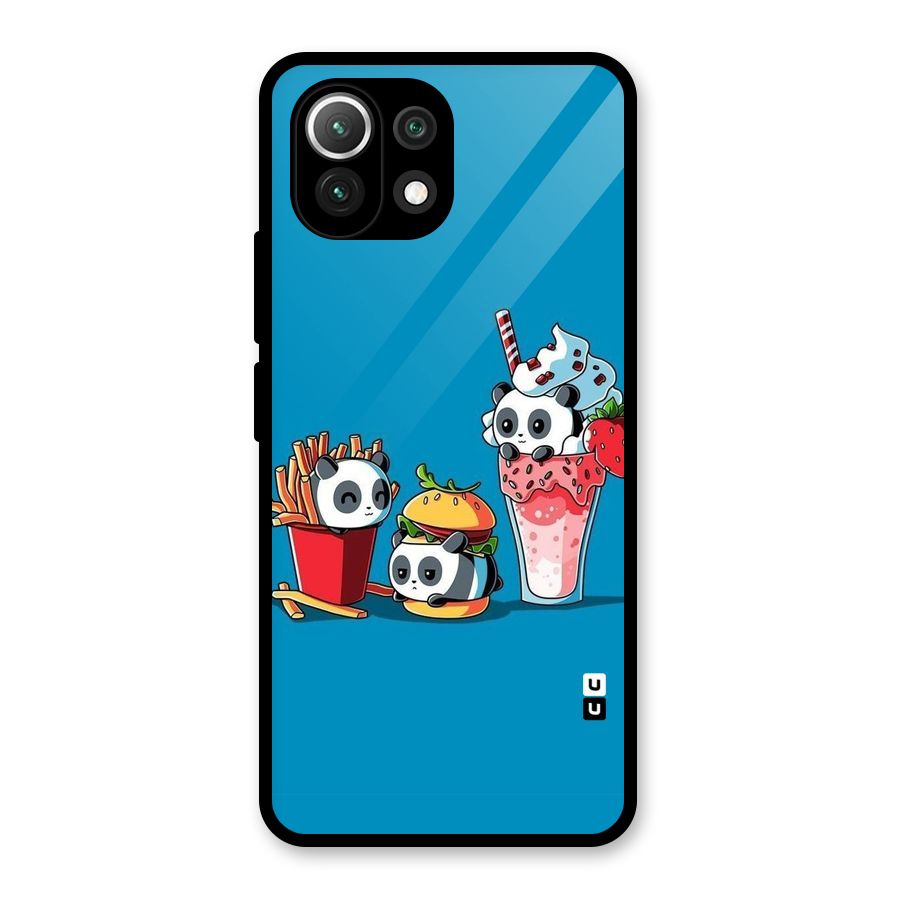 Panda Lazy Glass Back Case for Mi 11 Lite