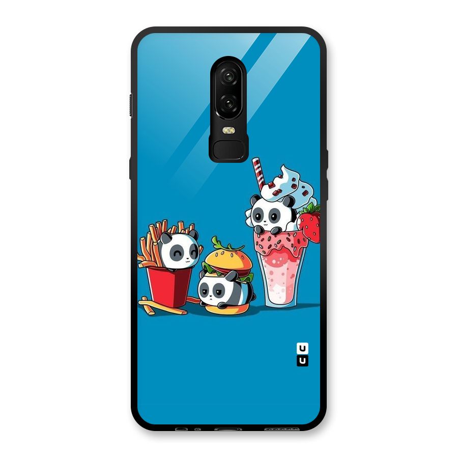 Panda Lazy Glass Back Case for OnePlus 6