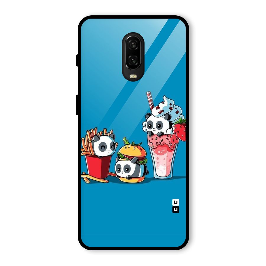 Panda Lazy Glass Back Case for OnePlus 6T
