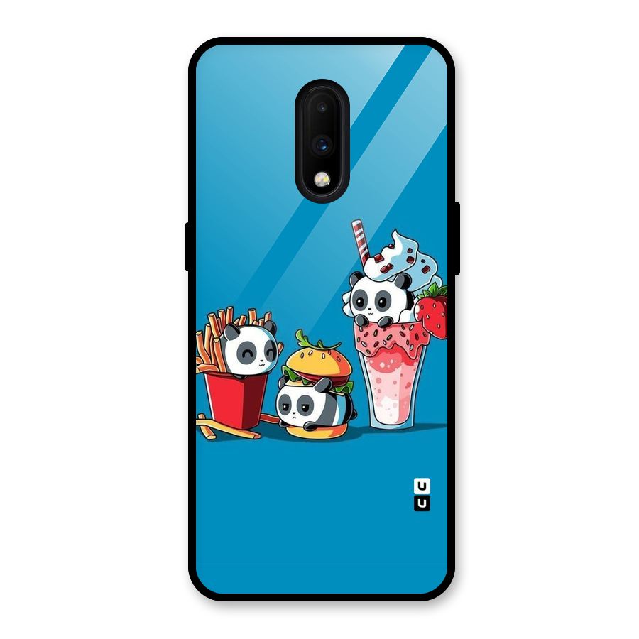 Panda Lazy Glass Back Case for OnePlus 7