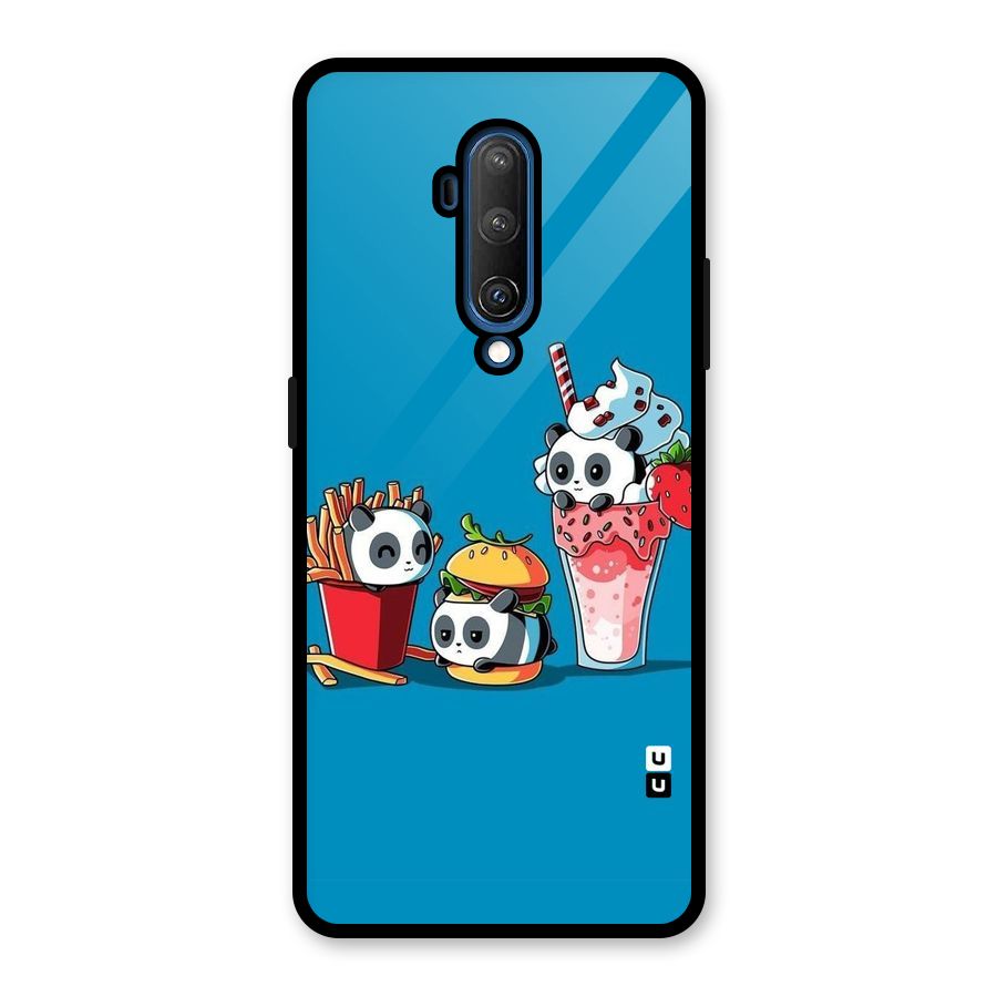 Panda Lazy Glass Back Case for OnePlus 7T Pro
