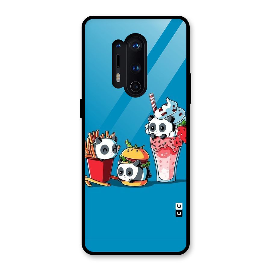 Panda Lazy Glass Back Case for OnePlus 8 Pro
