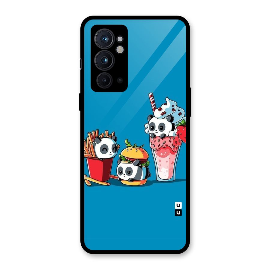 Panda Lazy Glass Back Case for OnePlus 9RT 5G