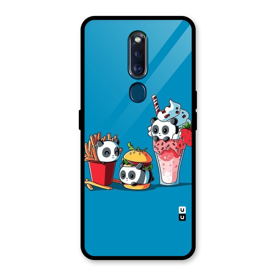 Panda Lazy Glass Back Case for Oppo F11 Pro