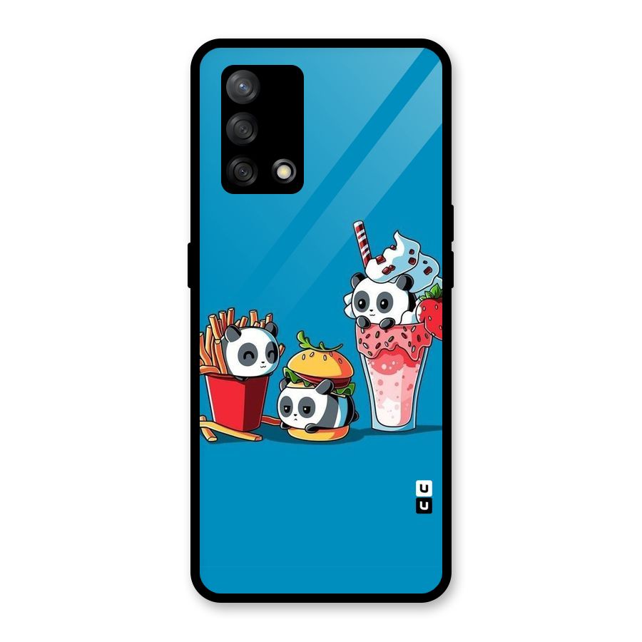 Panda Lazy Glass Back Case for Oppo F19