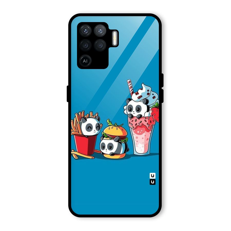 Panda Lazy Glass Back Case for Oppo F19 Pro