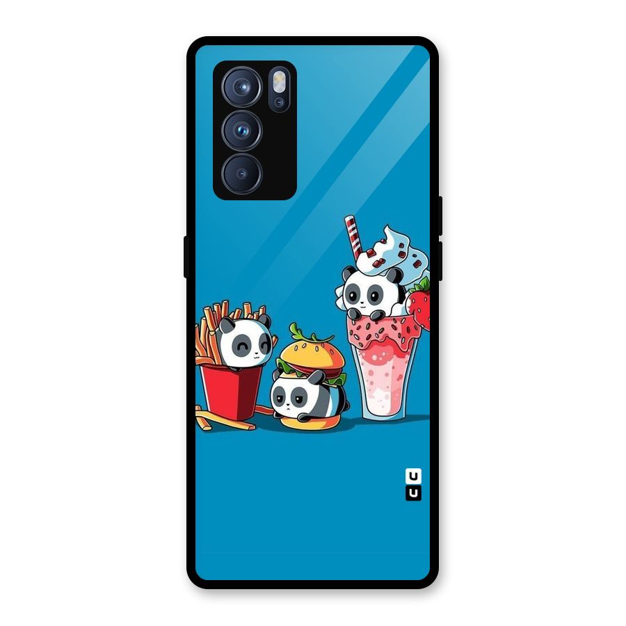 Panda Lazy Glass Back Case for Oppo Reno6 Pro 5G