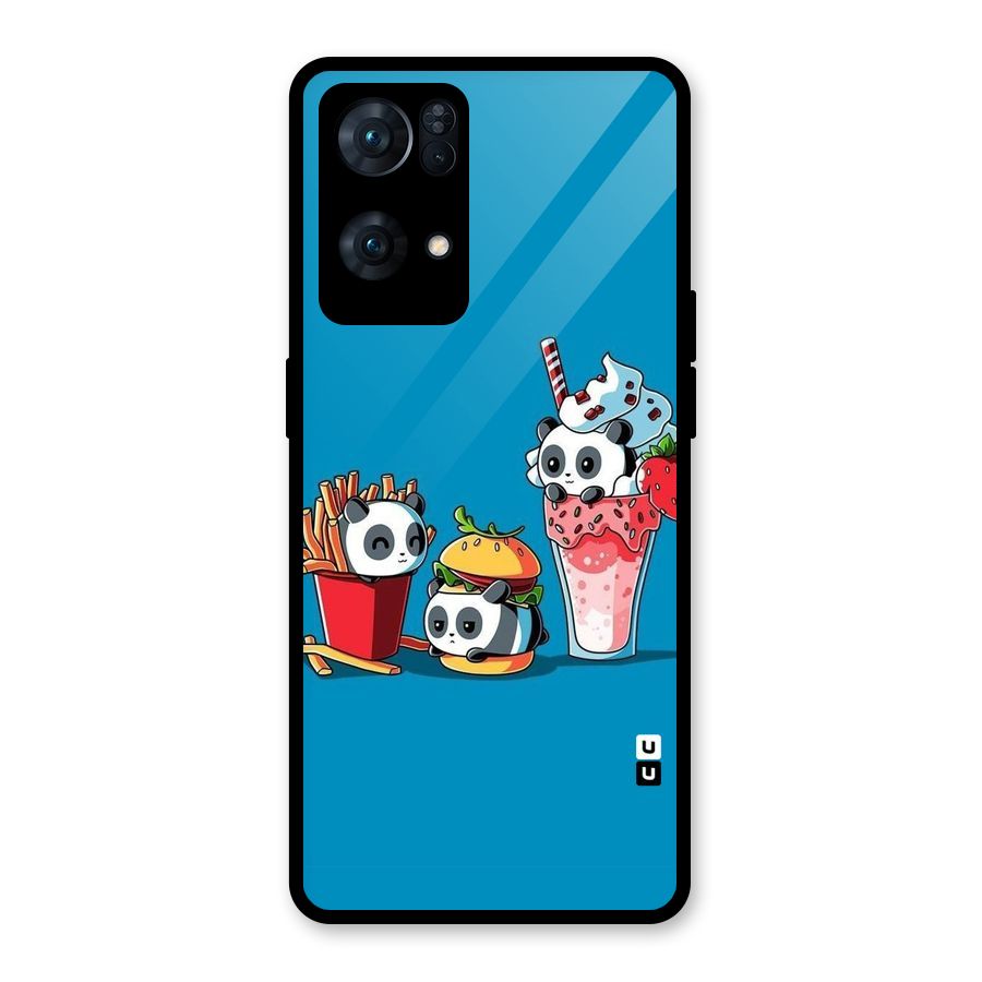 Panda Lazy Glass Back Case for Oppo Reno7 Pro 5G