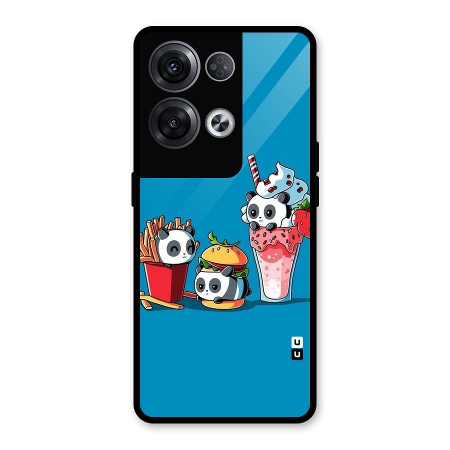 Panda Lazy Glass Back Case for Oppo Reno8 Pro 5G