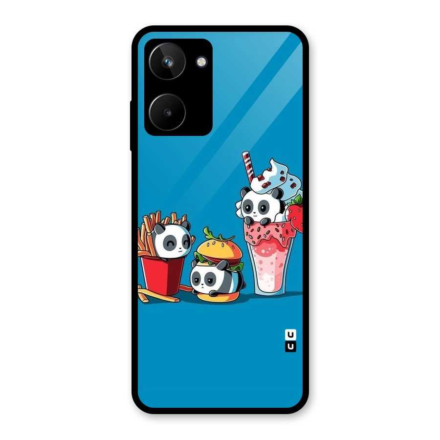 Panda Lazy Glass Back Case for Realme 10