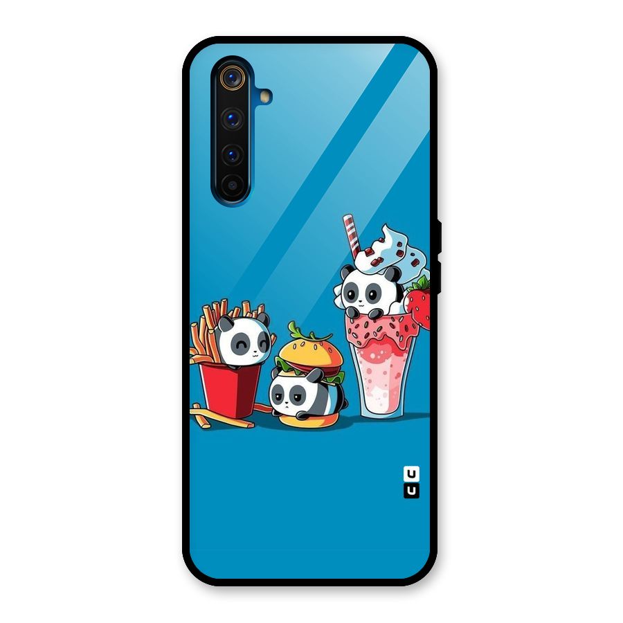 Panda Lazy Glass Back Case for Realme 6 Pro