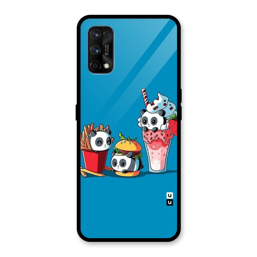 Panda Lazy Glass Back Case for Realme 7 Pro
