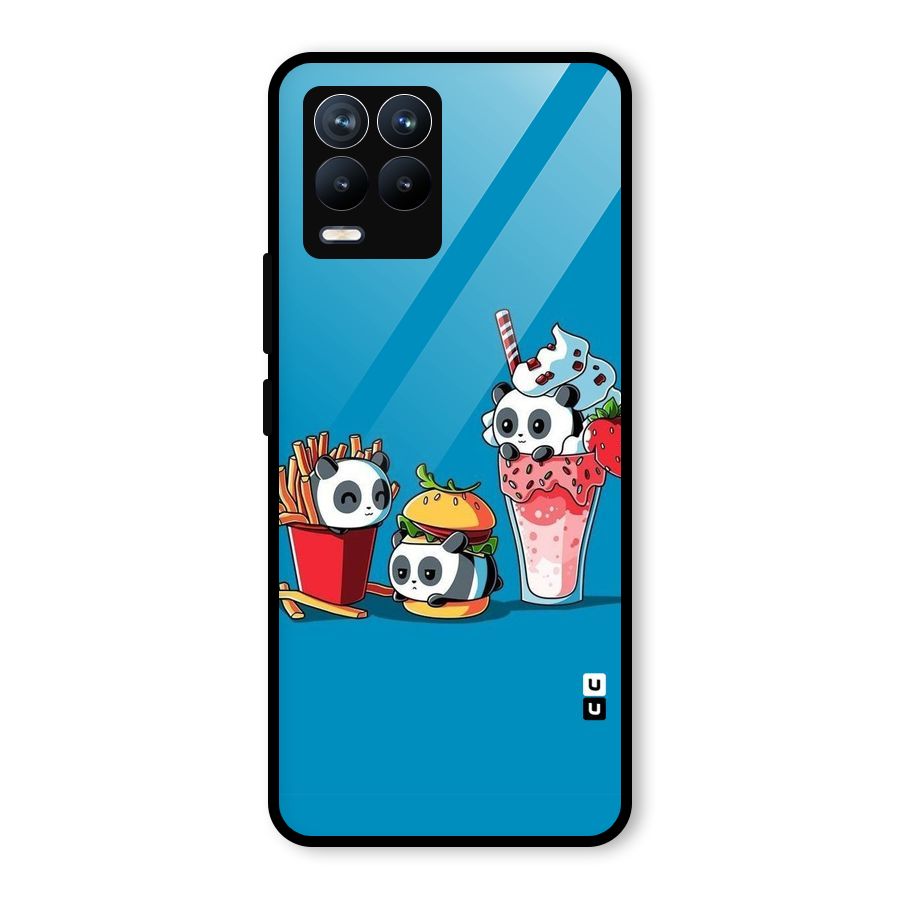 Panda Lazy Glass Back Case for Realme 8