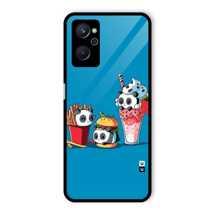 Panda Lazy Glass Back Case for Realme 9i