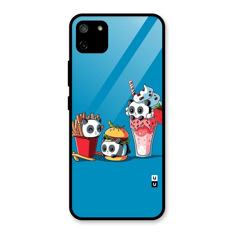 Panda Lazy Glass Back Case for Realme C11