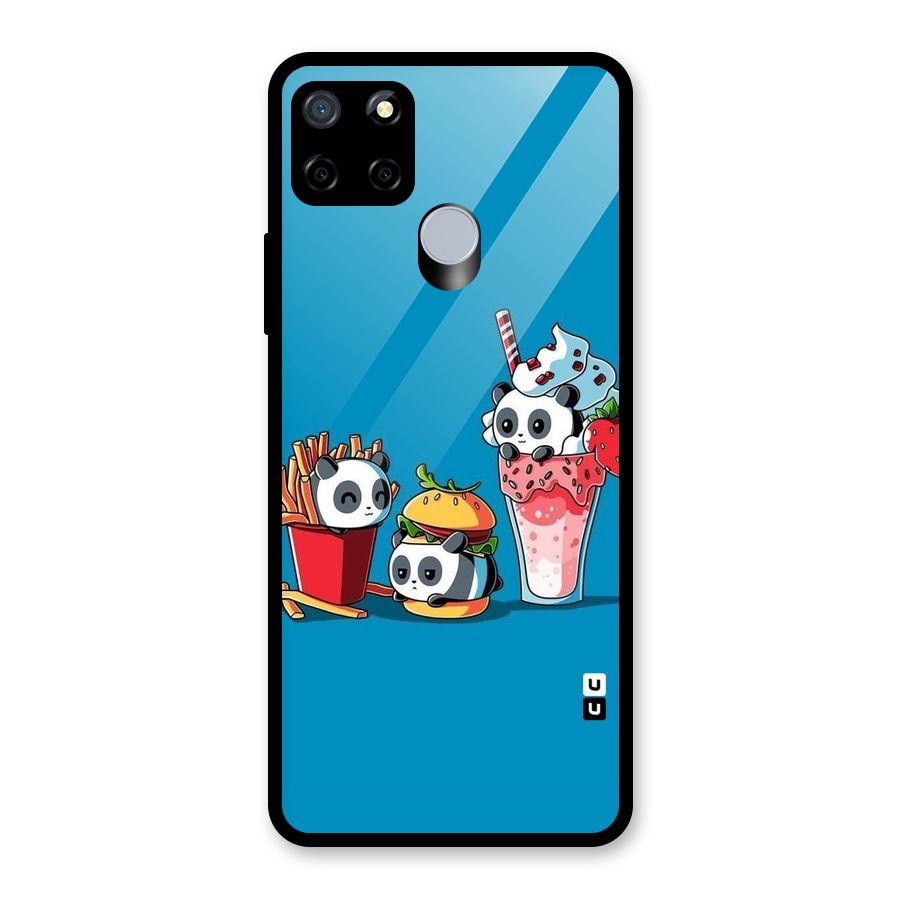 Panda Lazy Glass Back Case for Realme C12