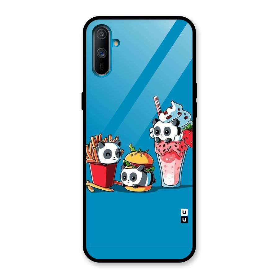 Panda Lazy Glass Back Case for Realme C3