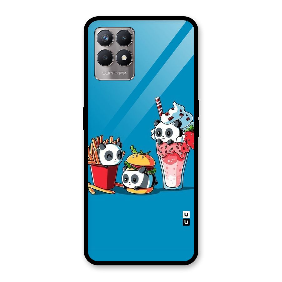 Panda Lazy Glass Back Case for Realme Narzo 50