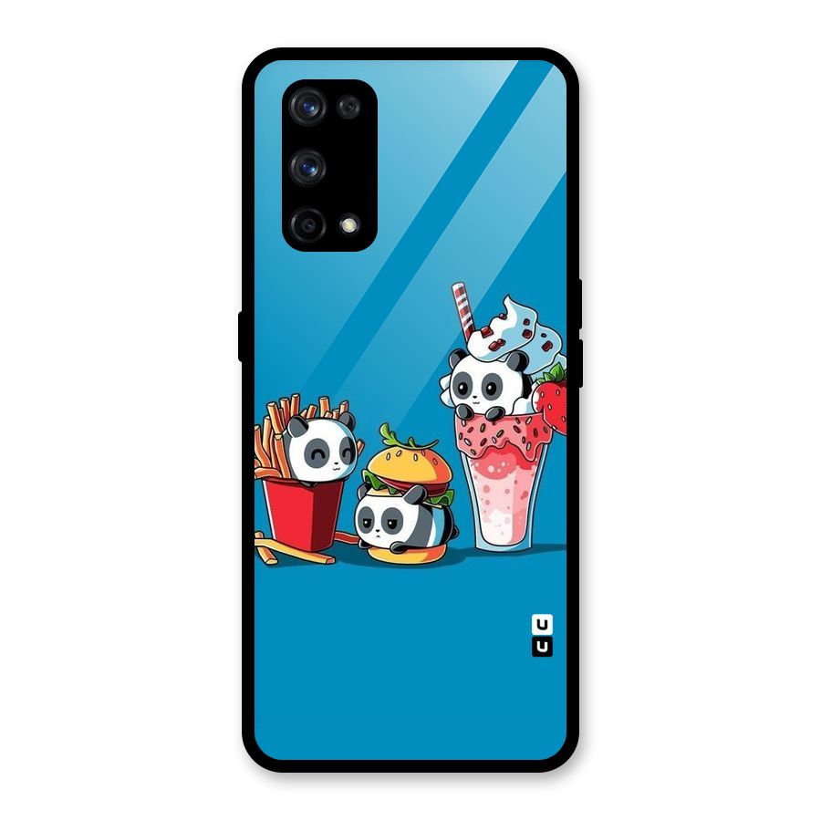 Panda Lazy Glass Back Case for Realme X7 Pro