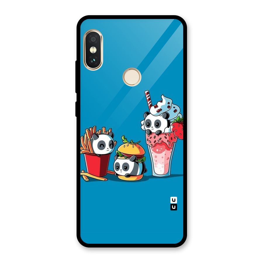 Panda Lazy Glass Back Case for Redmi Note 5 Pro