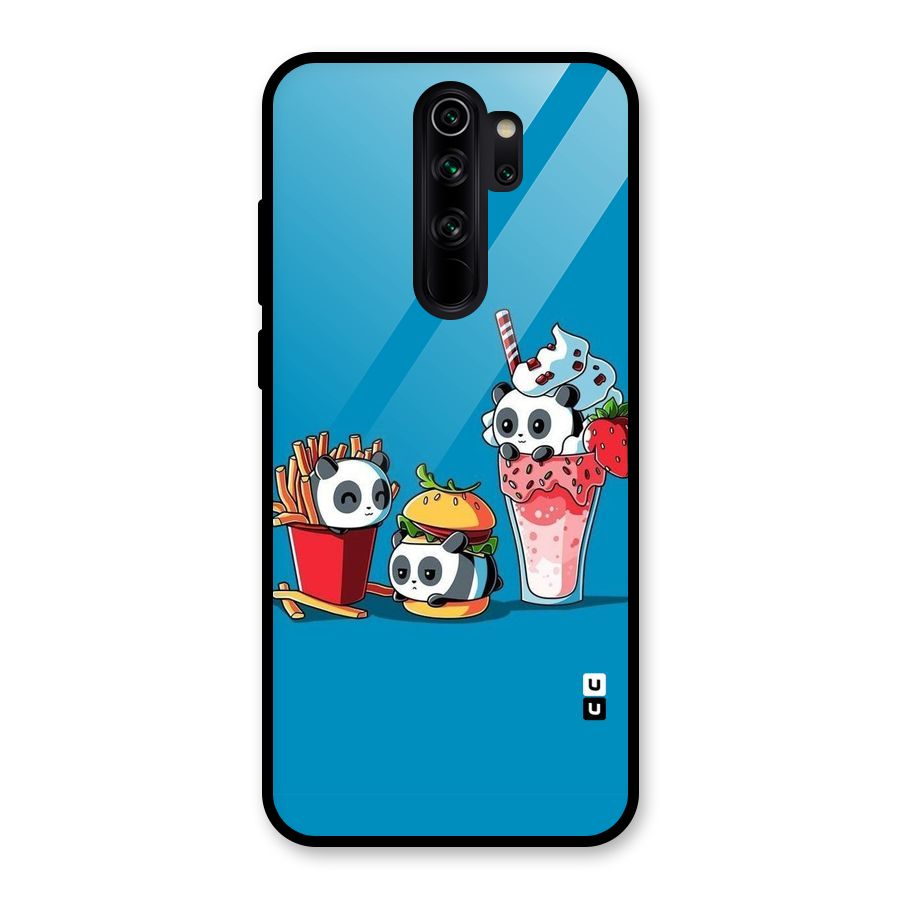 Panda Lazy Glass Back Case for Redmi Note 8 Pro