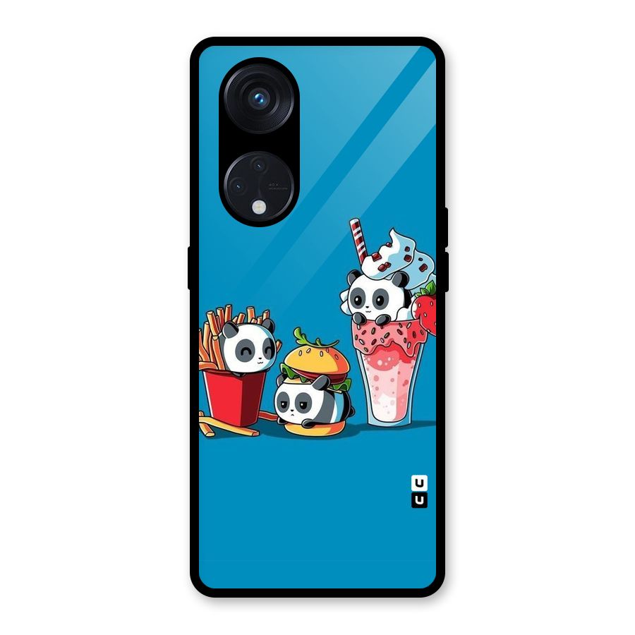 Panda Lazy Glass Back Case for Reno8 T 5G