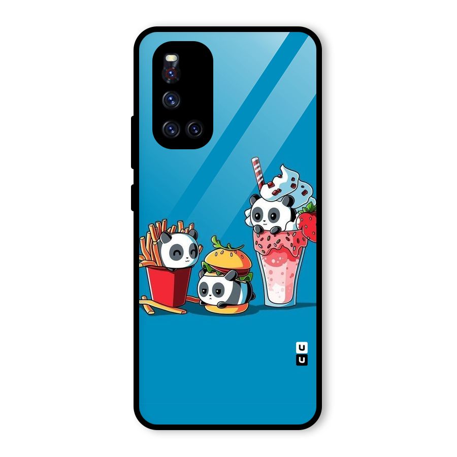 Panda Lazy Glass Back Case for Vivo V19