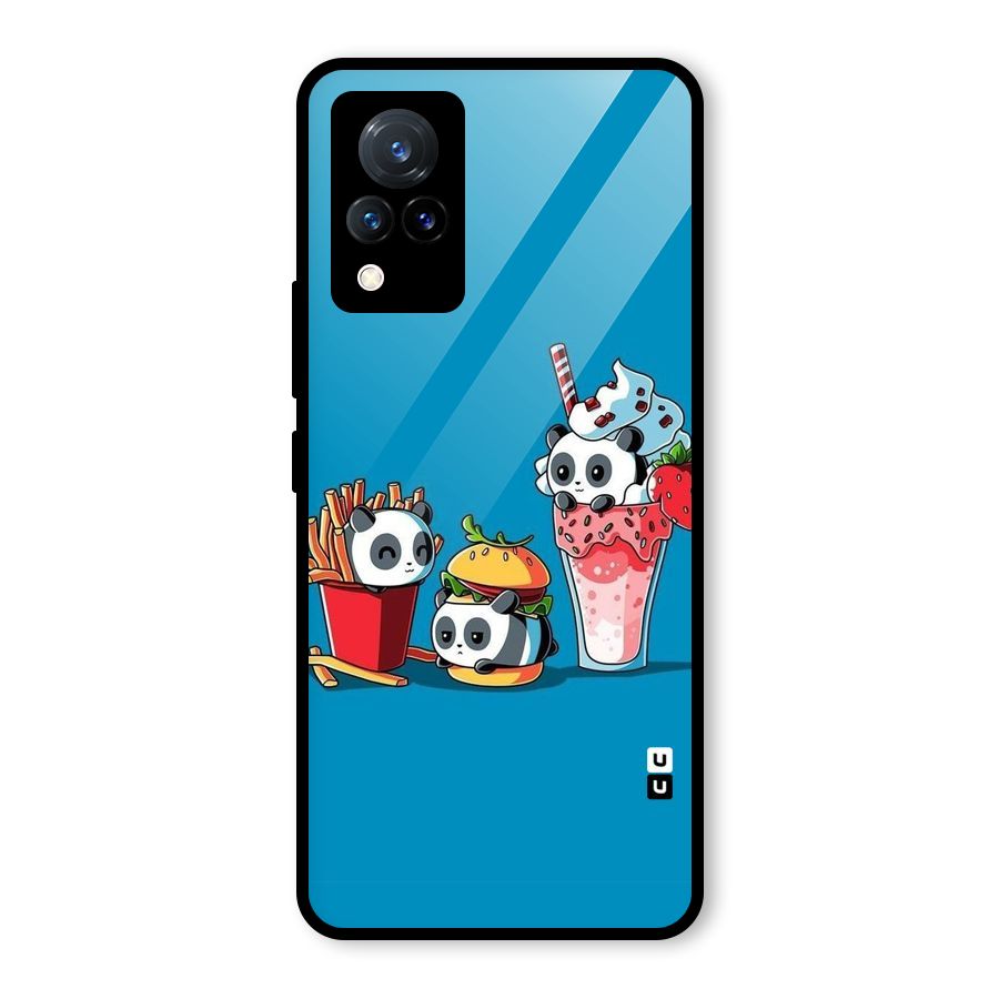 Panda Lazy Glass Back Case for Vivo V21 5G