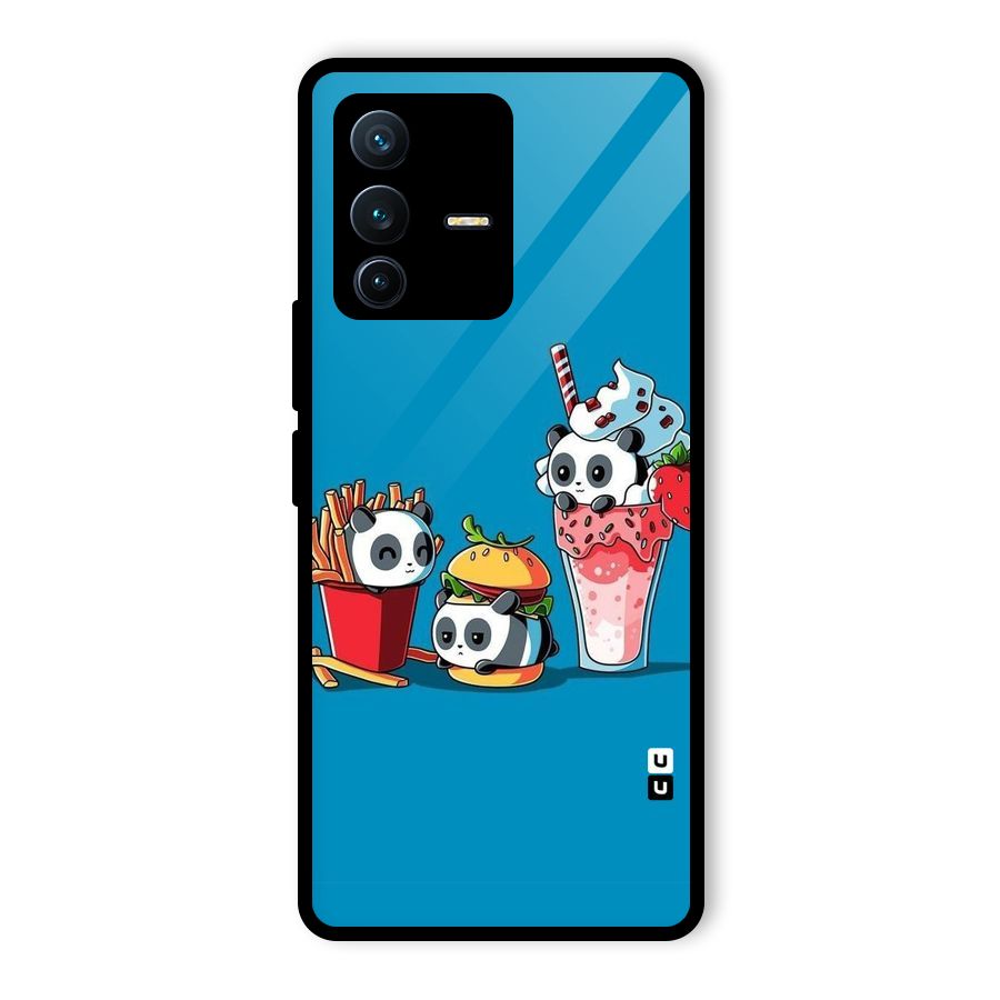 Panda Lazy Glass Back Case for Vivo V23 Pro