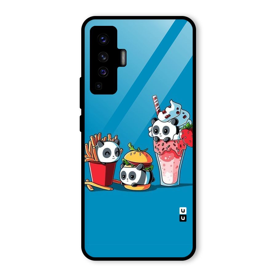 Panda Lazy Glass Back Case for Vivo X50
