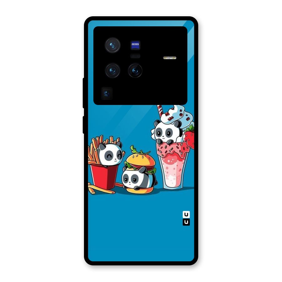 Panda Lazy Glass Back Case for Vivo X80 Pro