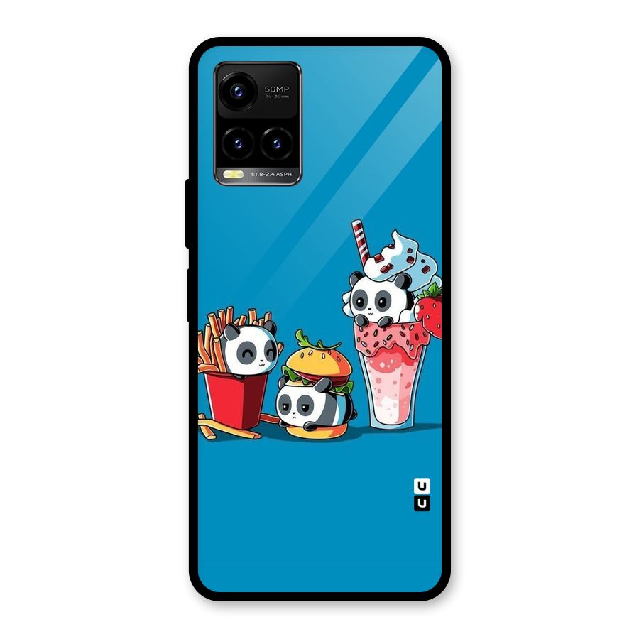 Panda Lazy Glass Back Case for Vivo Y21T