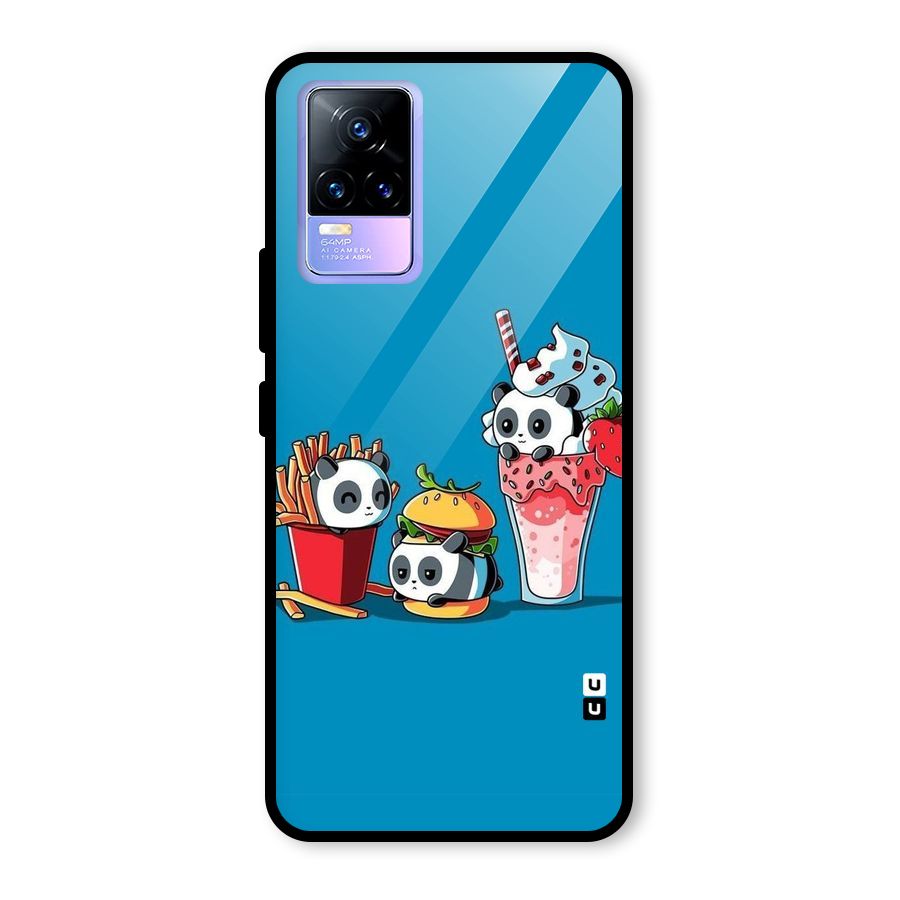 Panda Lazy Glass Back Case for Vivo Y73