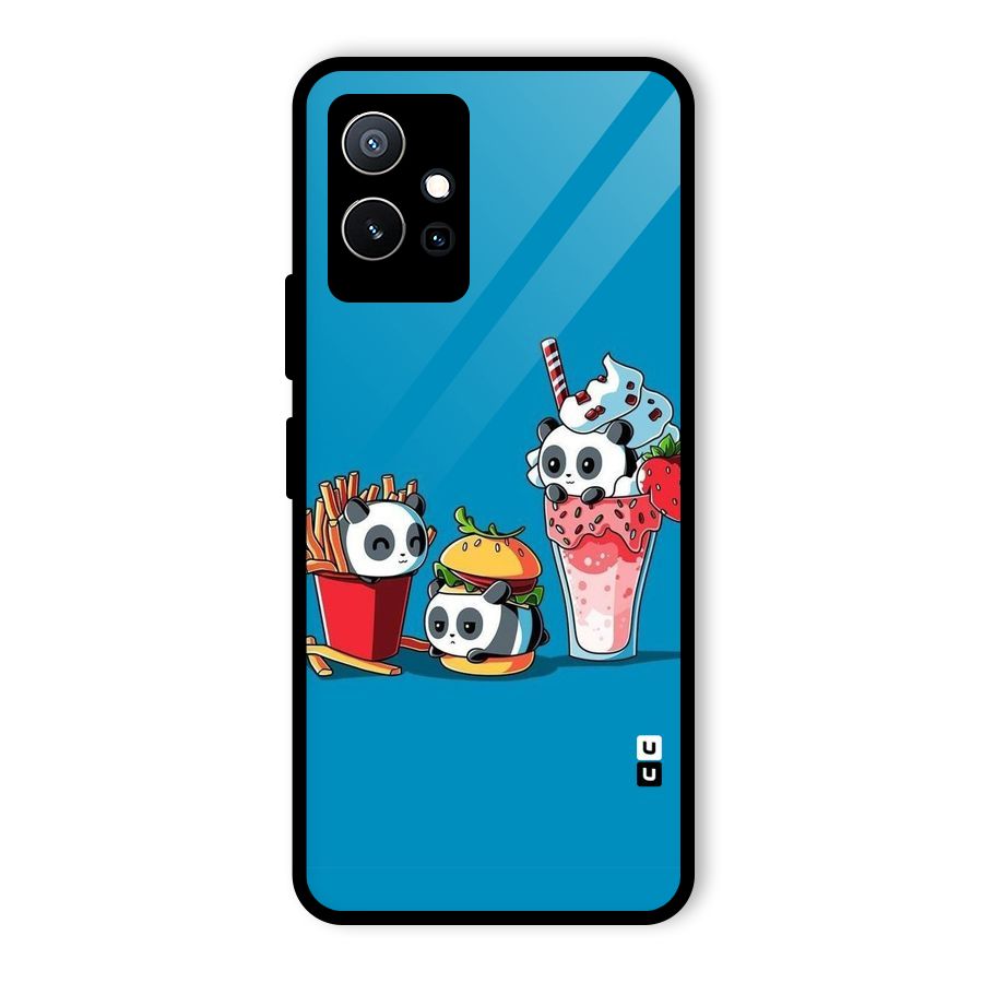 Panda Lazy Glass Back Case for Vivo Y75 5G