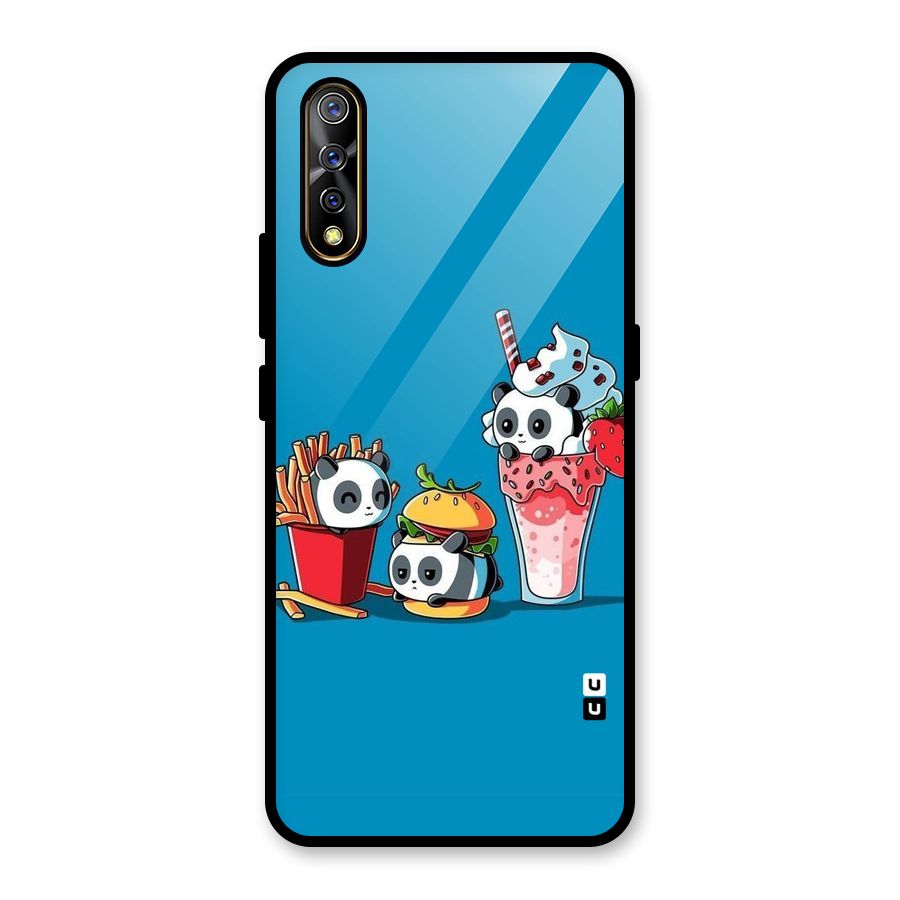 Panda Lazy Glass Back Case for Vivo Z1x