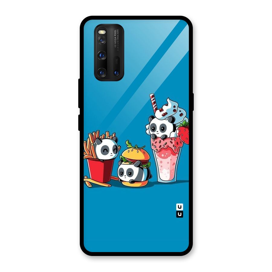 Panda Lazy Glass Back Case for Vivo iQOO 3