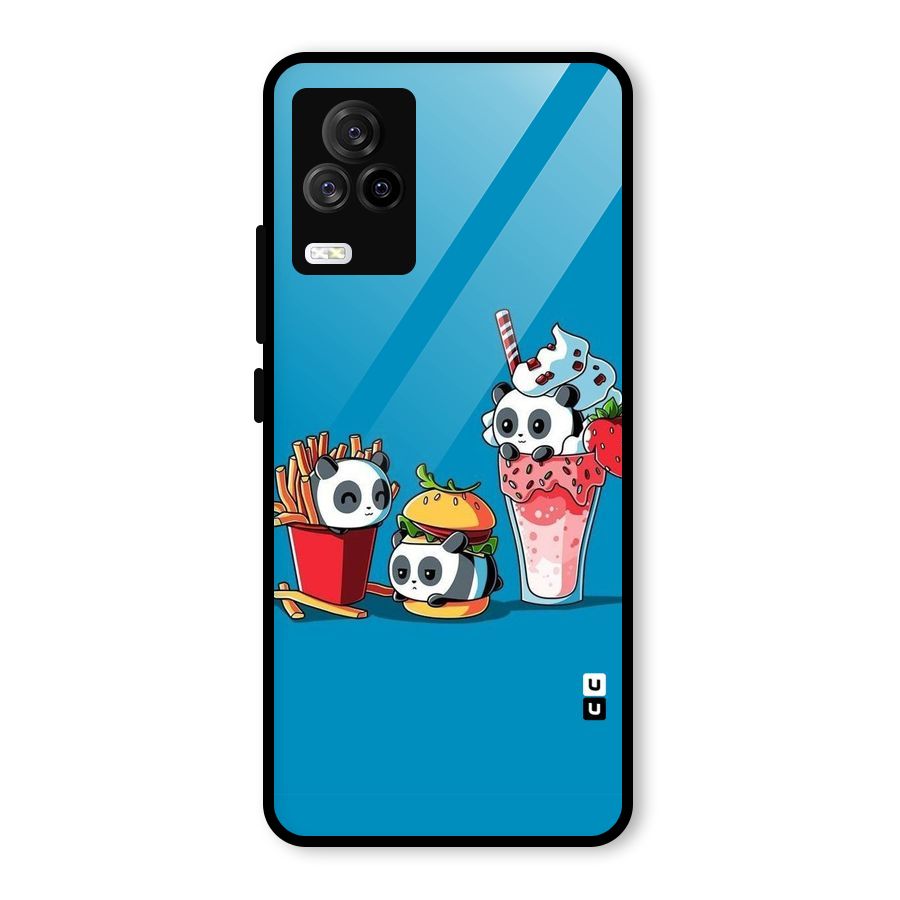 Panda Lazy Glass Back Case for Vivo iQOO 7 Legend 5G